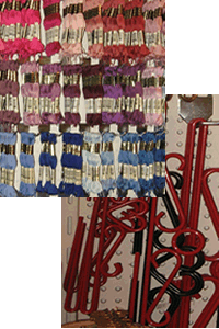 Bilder p&aring; utbudet av handarbete/tillbeh&ouml;r.